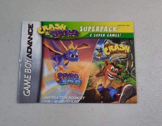 Crash And Spyro Superpack: Season Of Ice & Huge Adventure GameBoy Advance (Instr -- Jeux Video Hobby 