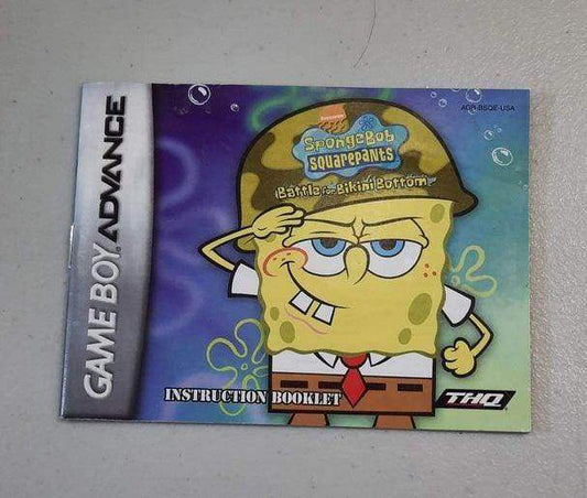 SpongeBob SquarePants Battle For Bikini Bottom GameBoy Advance (Instruction) *A -- Jeux Video Hobby 