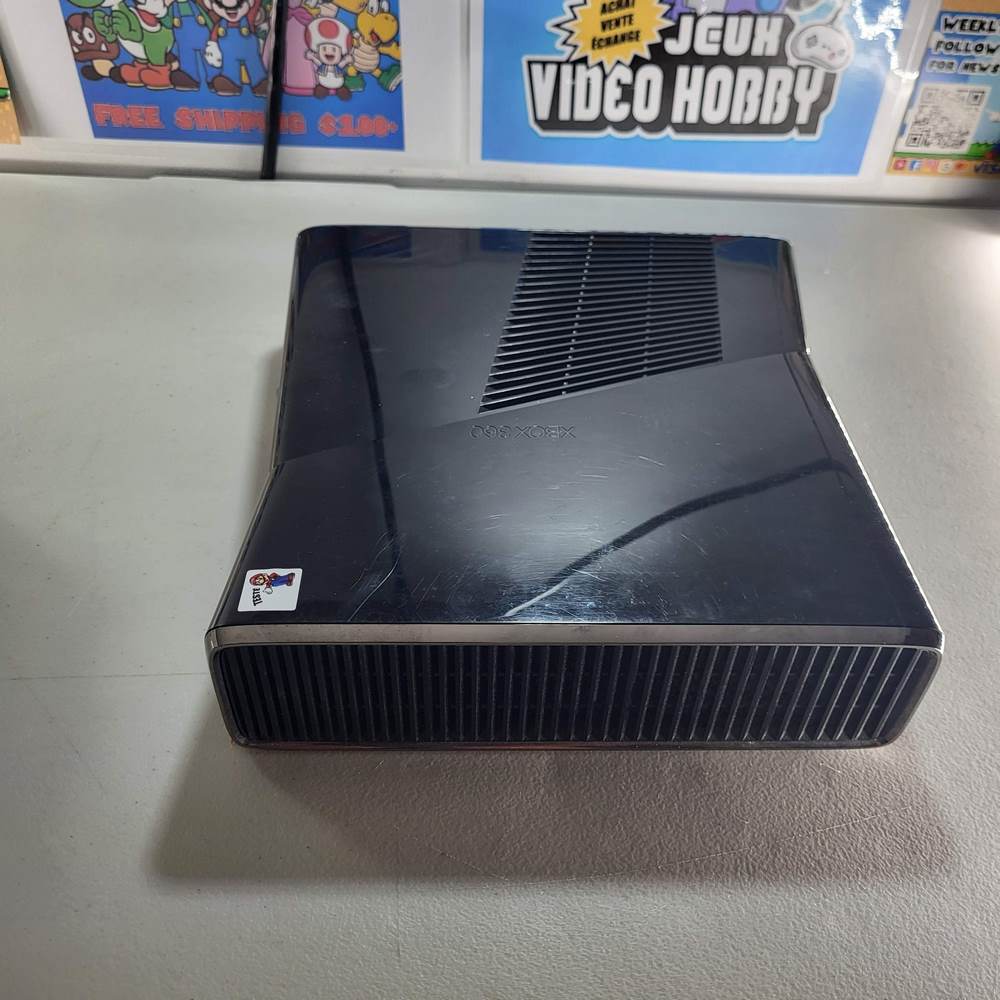 Black Xbox 360 Slim Original Used Console System  (In Box)