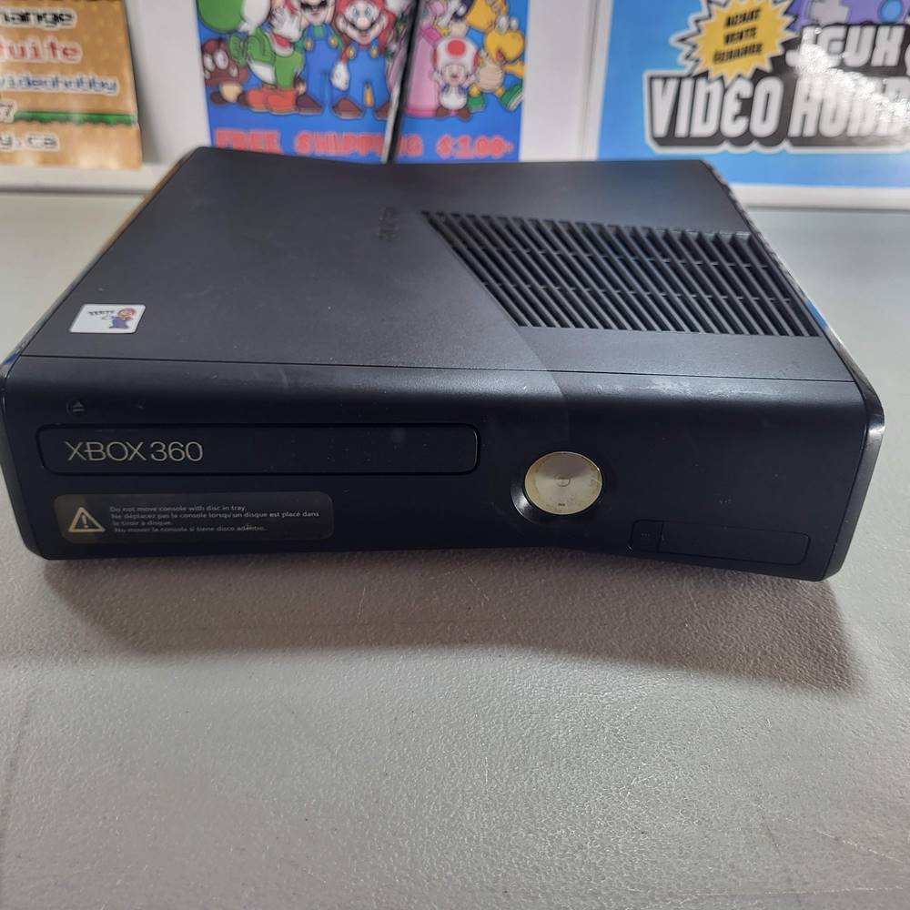 Black Xbox 360 Slim Original Used Console System  (In Box)