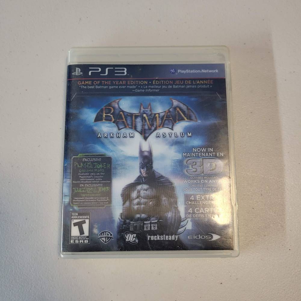 3D Batman: Arkham Asylum [Game Of The Year] Playstation 3  (Cib)