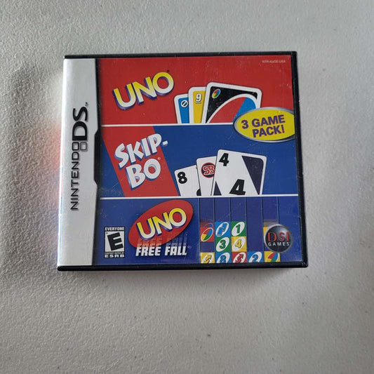 Uno & SkipBo & Free Fall Nintendo DS  (Cib)