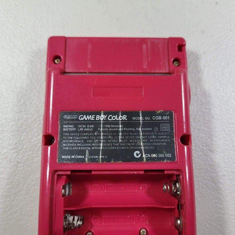 Console Original Strawberry Game Boy Color System (CGB-001) -- Jeux Video Hobby 