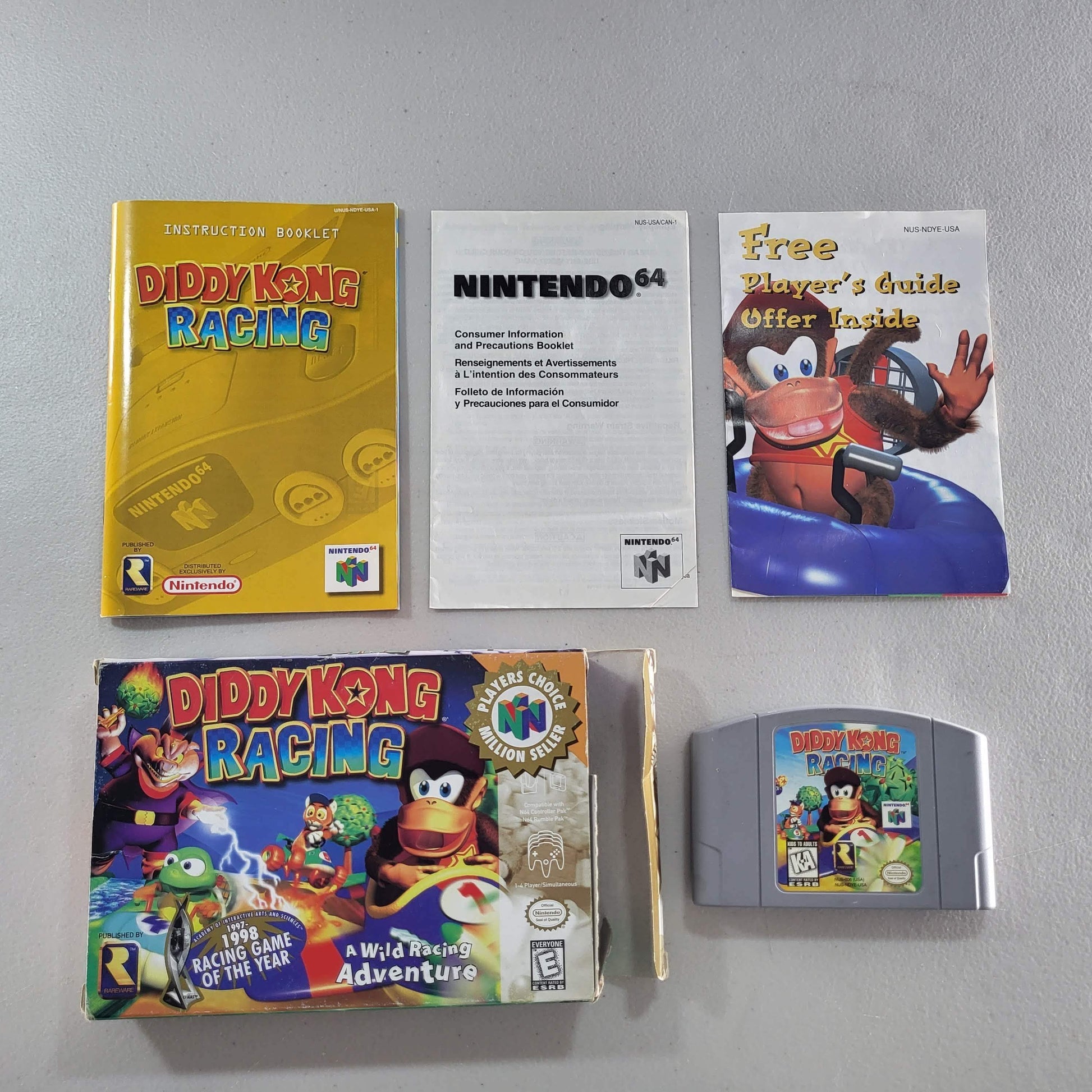 Diddy Kong Racing [Player's Choice] Nintendo 64 (Cib) -- Jeux Video Hobby 