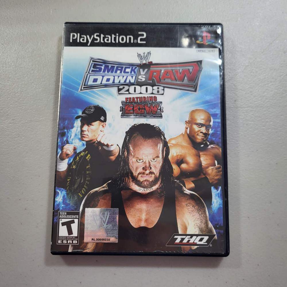 WWE Smackdown Vs. Raw 2008 Playstation 2 (Cib) -- Jeux Video Hobby 