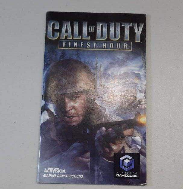 Call Of Duty Finest Hour Gamecube (Instruction) *French/Francais -- Jeux Video Hobby 