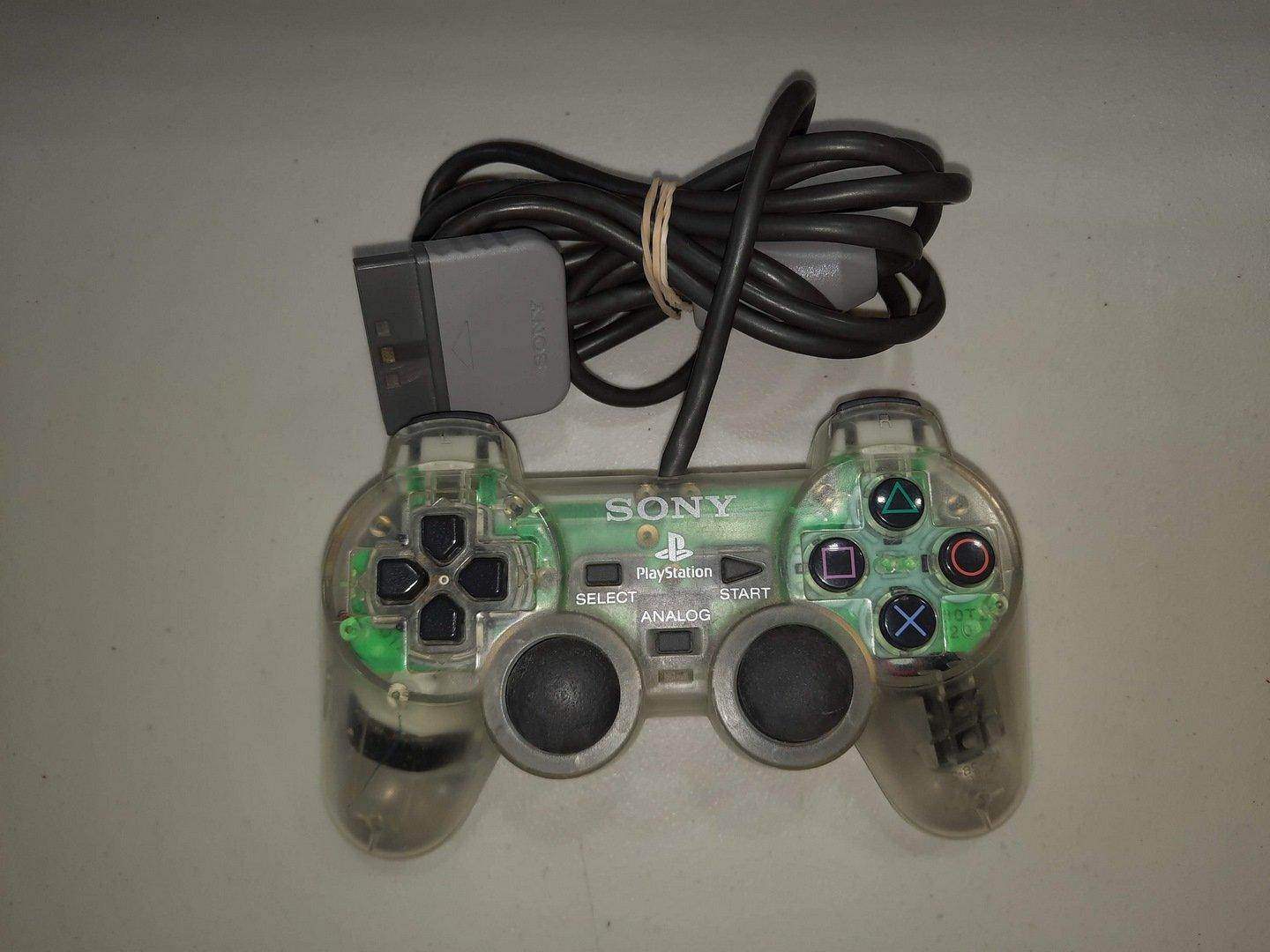 Clear Dual Shock Controller Playstation Playstation 1 Original PS1 -- Jeux Video Hobby 
