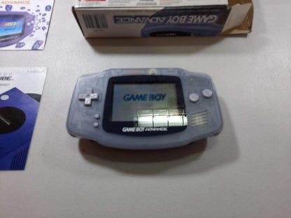 Console Glacier Gameboy Advance System GBA (In Box) -- Jeux Video Hobby 