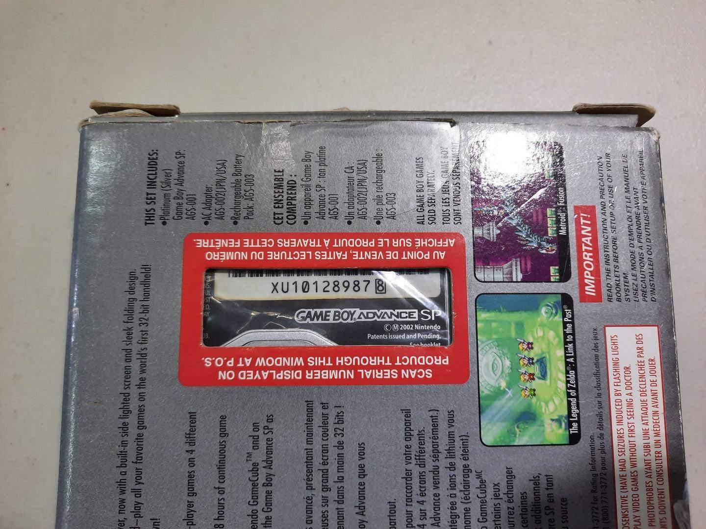 Console Platinum Gameboy Advance SP [AGS-001] (Cib) -- Jeux Video Hobby 