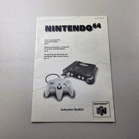 Console System Nintendo 64 (Instruction) *Anglais/English -- Jeux Video Hobby 