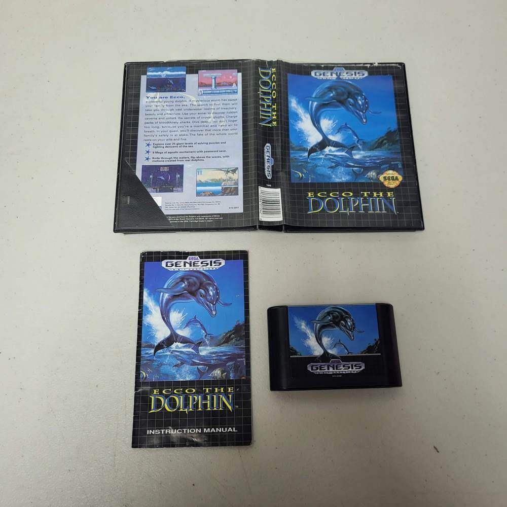 Ecco The Dolphin Sega Genesis (Cib) -- Jeux Video Hobby 