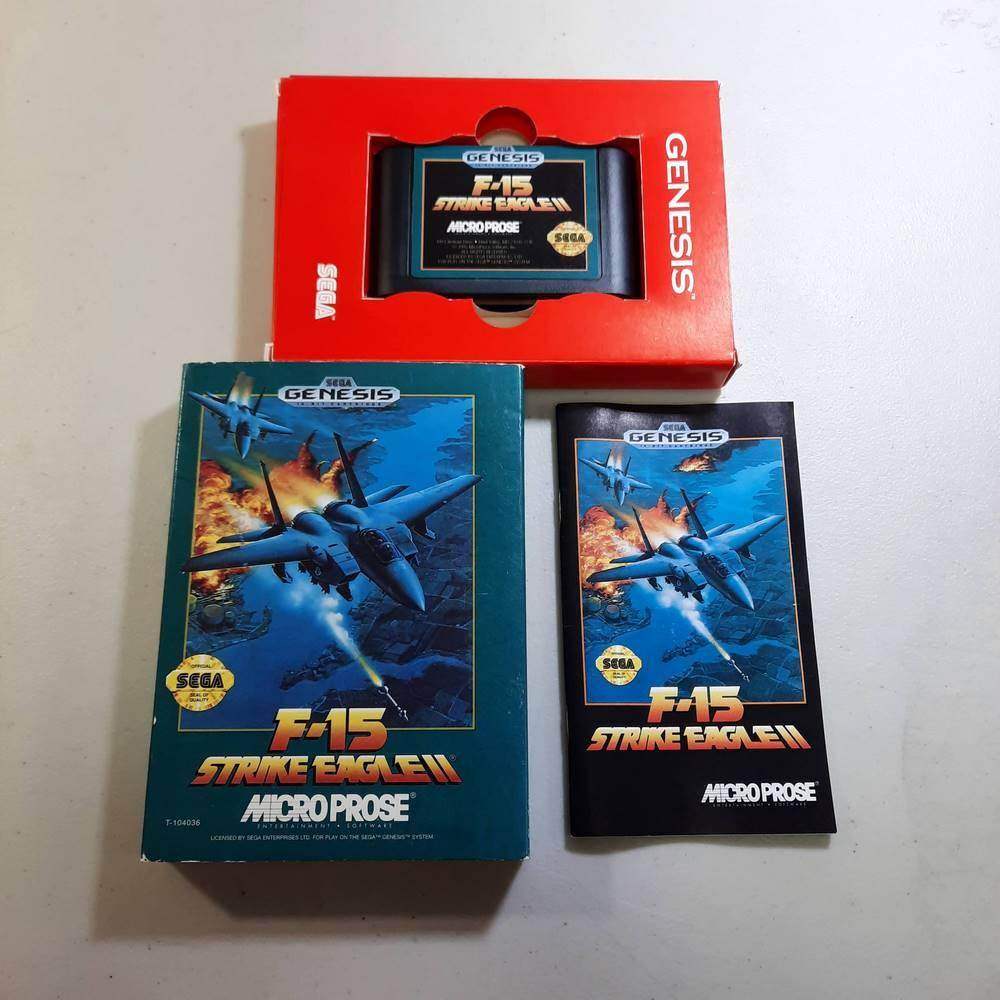 F-15 Strike Eagle II [Cardboard Box] Sega Genesis (Cib) -- Jeux Video Hobby 