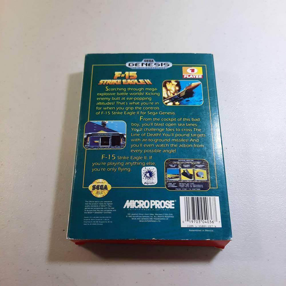 F-15 Strike Eagle II [Cardboard Box] Sega Genesis (Cib) -- Jeux Video Hobby 