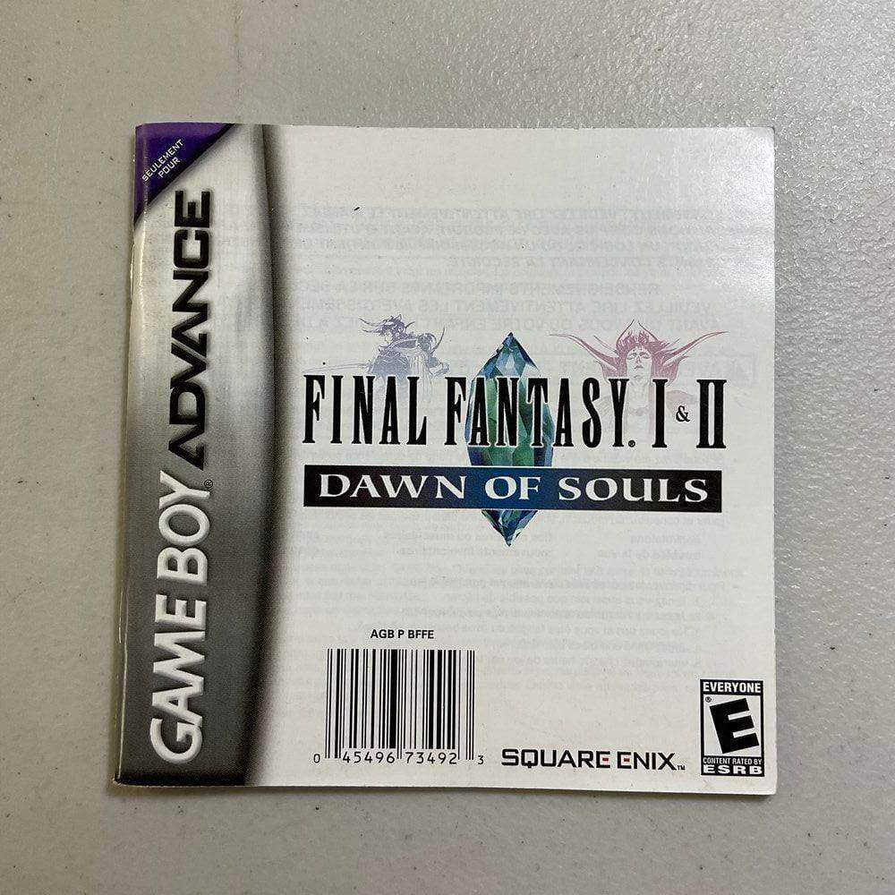Final Fantasy I & II Dawn Of Souls GameBoy Advance (Instruction) *French/Francai -- Jeux Video Hobby 