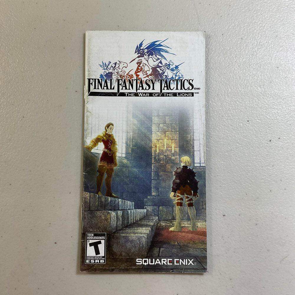 Final Fantasy Tactics: The War Of The Lions PSP (Instruction) *French/Francais -- Jeux Video Hobby 