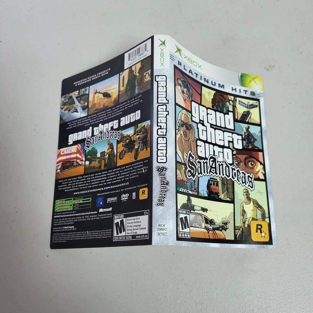 Grand Theft Auto San Andreas [Platinum Hits] Xbox (Box Cover) *Anglais/English -- Jeux Video Hobby 