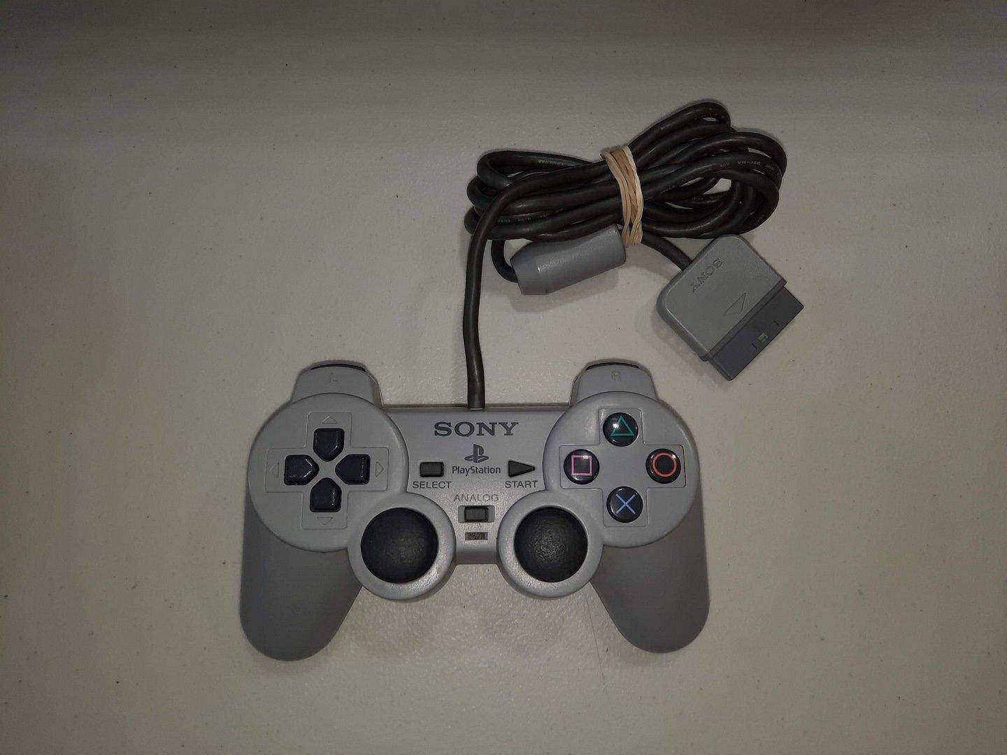 Gray Dual Shock Controller Playstation PS1 -- Jeux Video Hobby 