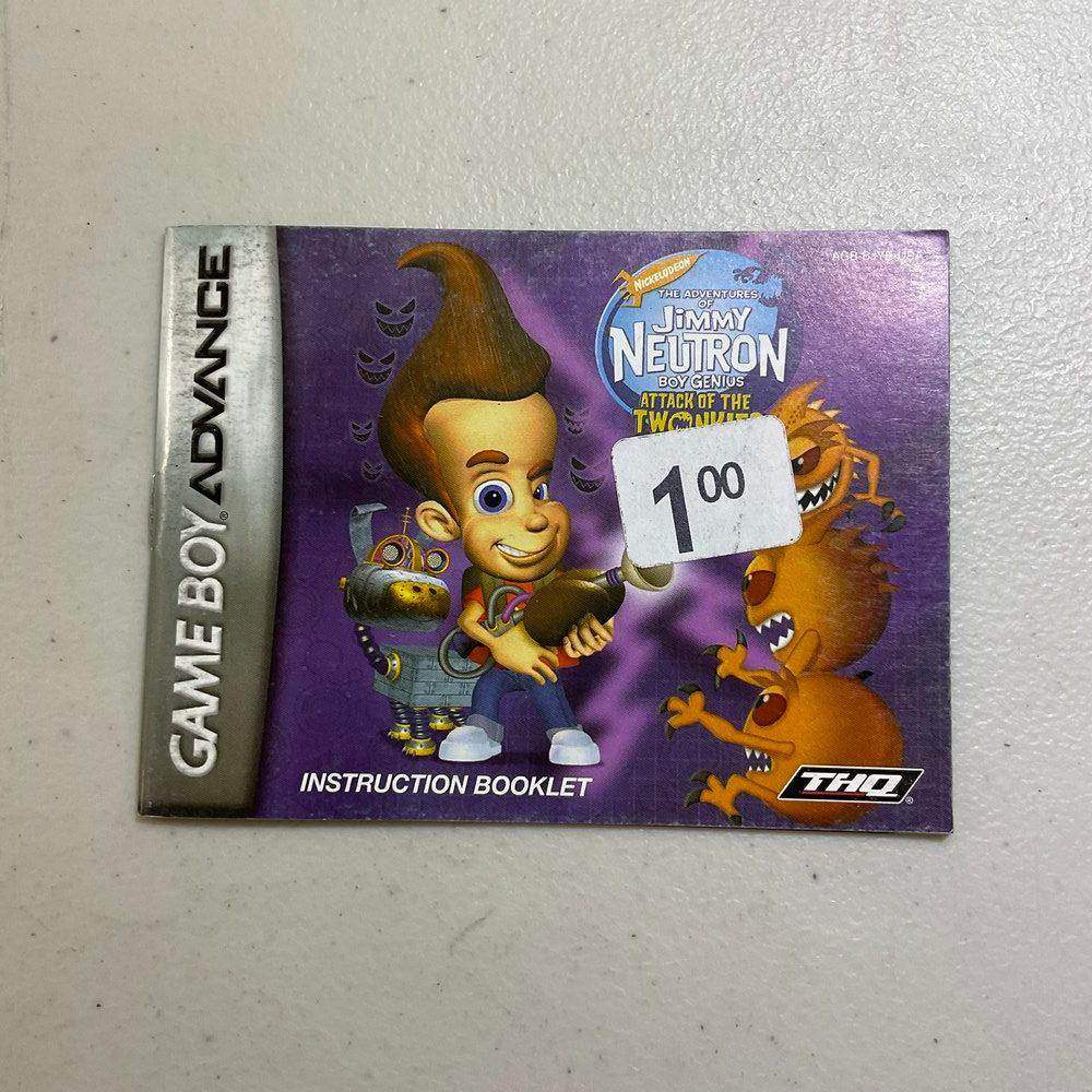 Jimmy Neutron Attack Of The Twonkies GameBoy Advance (Instruction) *Anglais/En -- Jeux Video Hobby 