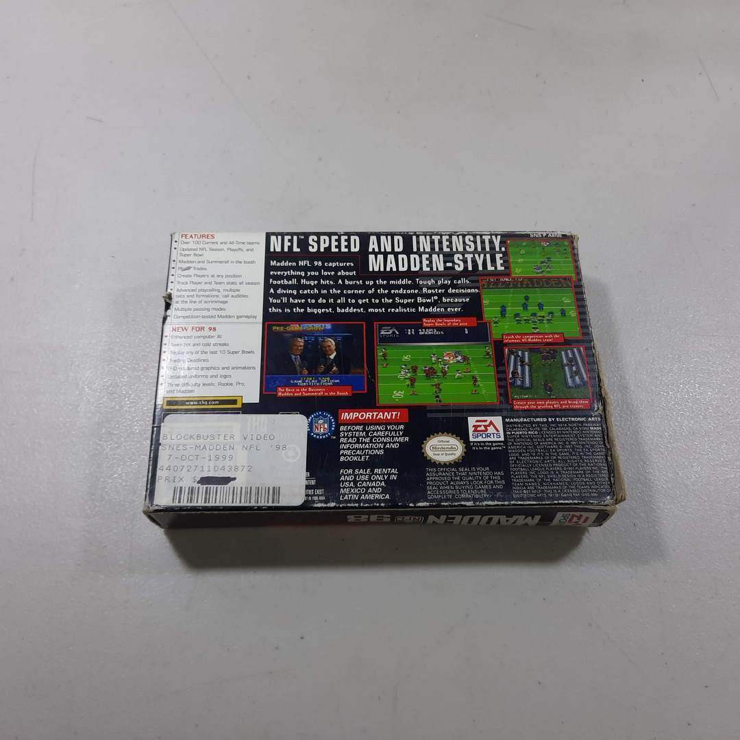 Madden 98 Super Nintendo (Box) Condition - -- Jeux Video Hobby 