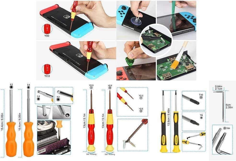 Magnetic Screwdriver Professional Repair Tool Kit 17 In 1 -- Jeux Video Hobby 