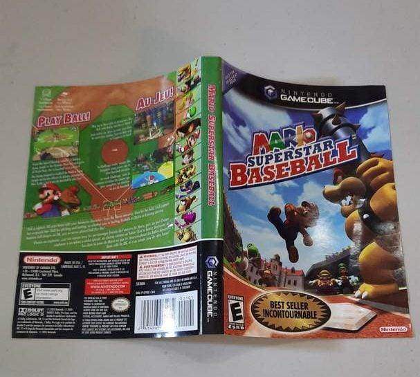 Mario Superstar Baseball Gamecube (Box Cover) -- Jeux Video Hobby 
