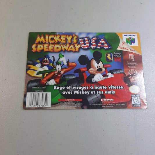 Mickey's Speedway USA Nintendo 64 (Instruction) *French/Francais -- Jeux Video Hobby 