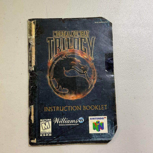 Mortal Kombat Trilogy Nintendo 64 (Instruction) *Anglais/English (Condition-) -- Jeux Video Hobby 