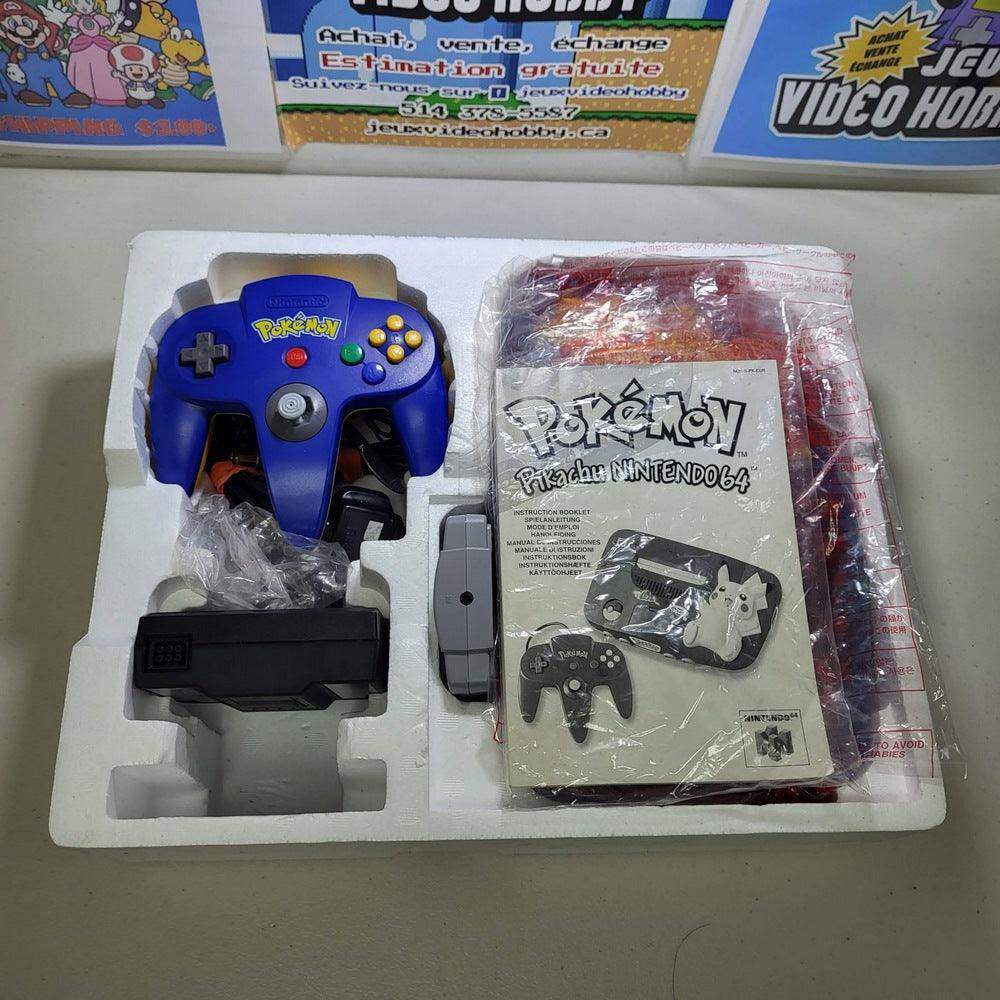 N64 Pokemon Special Edition Console Pikachu Nintendo 64 System *PAL Version (C -- Jeux Video Hobby 