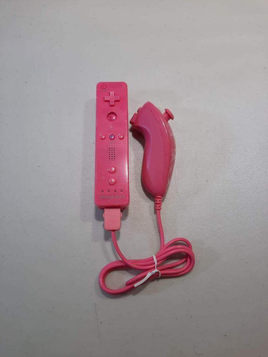 New 3rd Party Controller + Motion Plus + NunChuk - Pink -- Jeux Video Hobby 