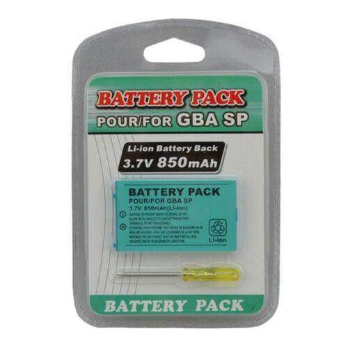 New Rechargeable Battery for Nintendo Game Boy Advance SP Systems + Screwdriver -- Jeux Video Hobby 