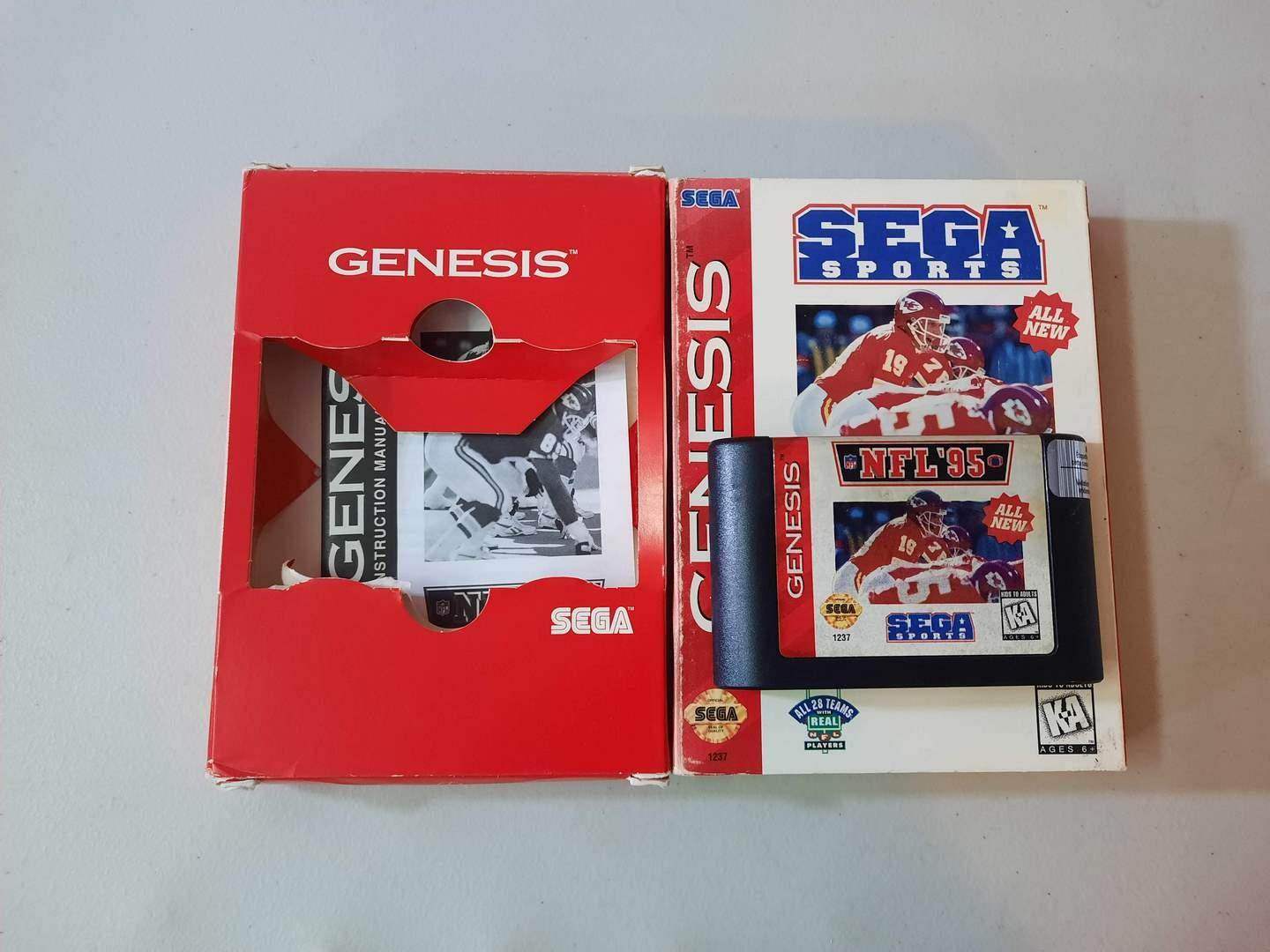 NHL All-Star Hockey 95 Sega Genesis [Cardboard Box] Sega Genesis (Cib) -- Jeux Video Hobby 