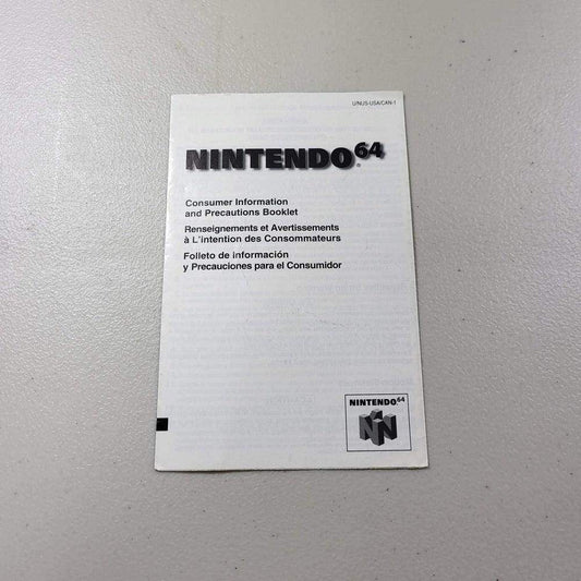 Nintendo 64 Insert (Instruction) *Bilingual Nintendo 64 -- Jeux Video Hobby 