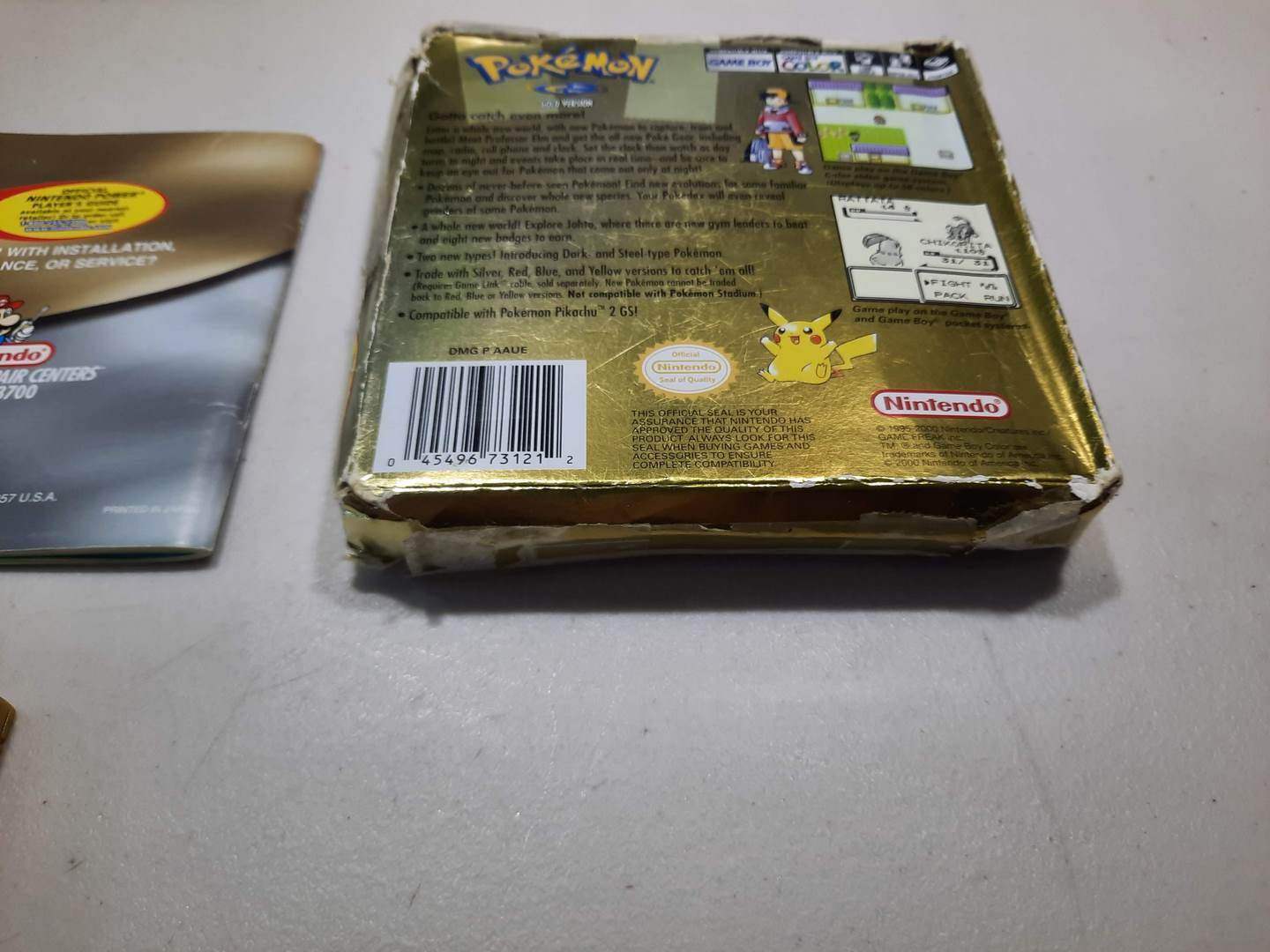 Pokemon Gold GameBoy Color (Condition-) (Cib) -- Jeux Video Hobby 