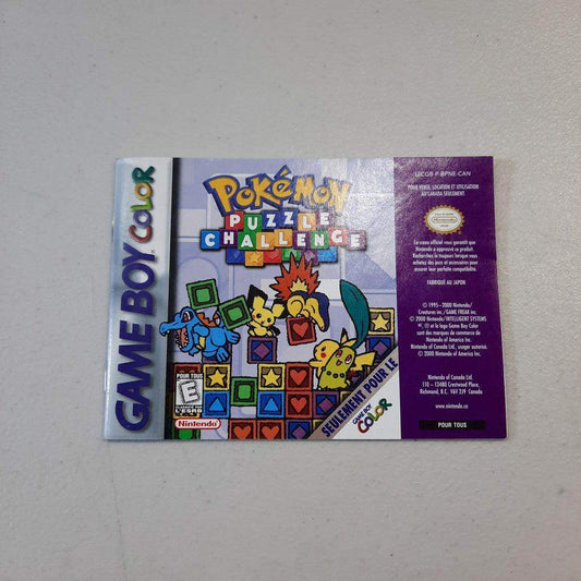 Pokemon Puzzle Challenge GameBoy Color (Instruction) *French/Francais -- Jeux Video Hobby 