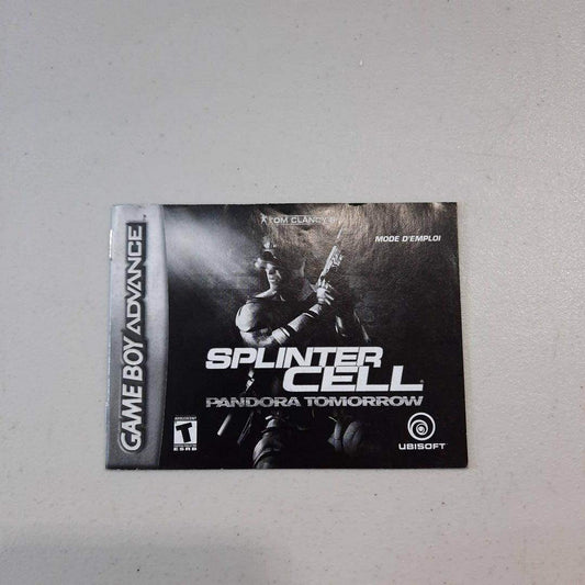 Splinter Cell GameBoy Advance (Instruction) *French/Francais -- Jeux Video Hobby 