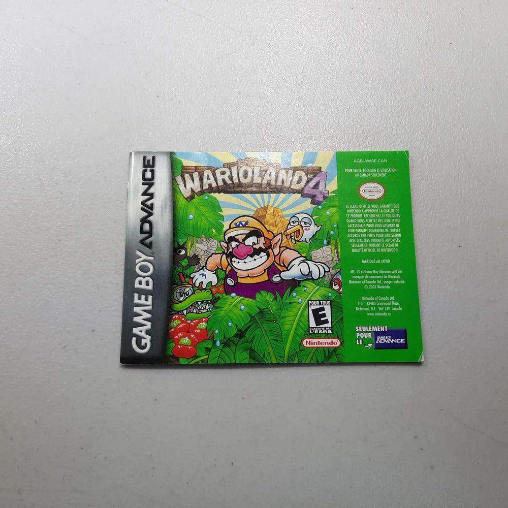 Wario Land 4 GameBoy Advance (Instruction) *French/Francais -- Jeux Video Hobby 